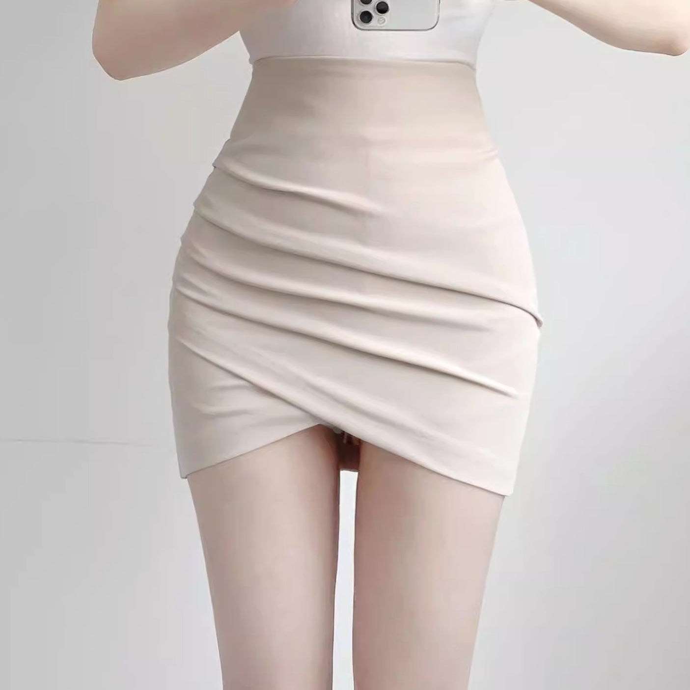 ドレープツイストタイトミニスカート