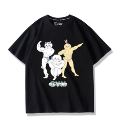 人気キャラ プリント トップス GYM 兄貴 ユニセックス 半袖Ｔシャツ