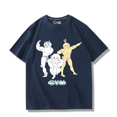 人気キャラ プリント トップス GYM 兄貴 ユニセックス 半袖Ｔシャツ