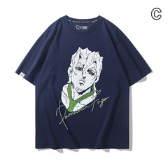 人気キャラ プリント トップス レトロコミック風 ポートレート＆コラージュプリントデザイン ユニセックス 半袖 Ｔシャツ