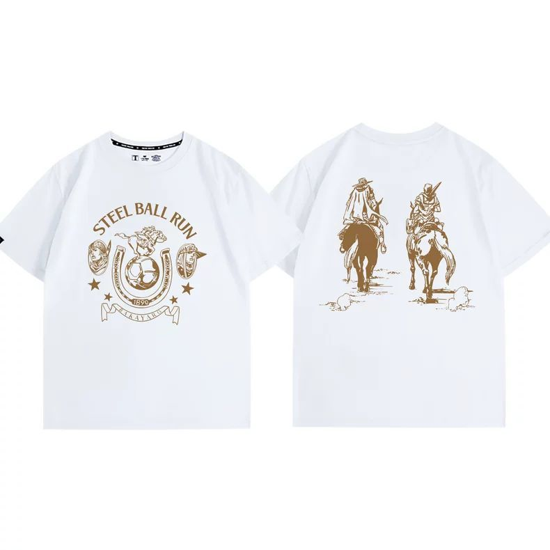 人気キャラ プリント トップス ウエスタンエンブレム 両面プリントデザイン ユニセックス 半袖 Ｔシャツ